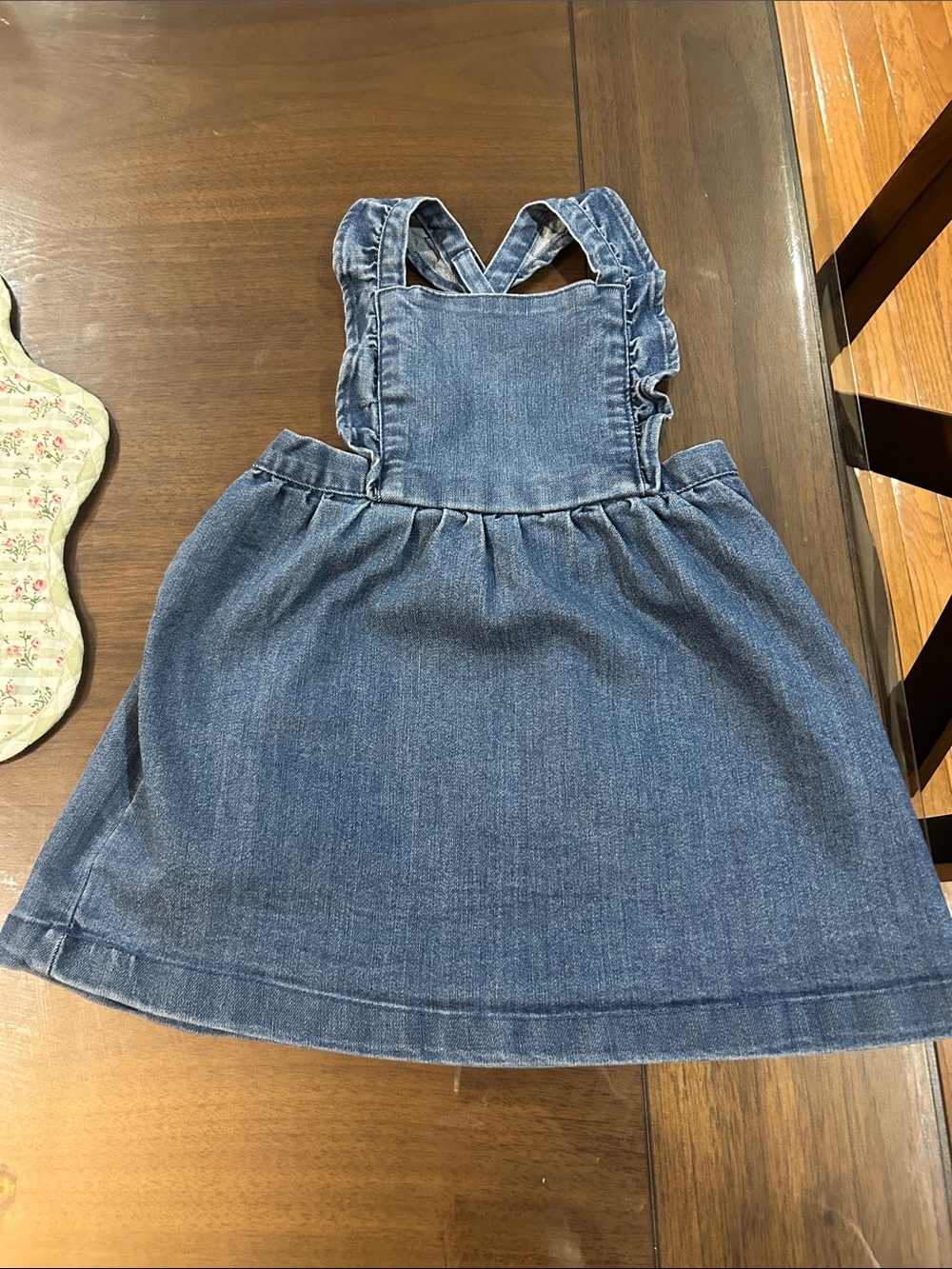 Carter's Blue Denim Pinafore Overalls Dress 18 months